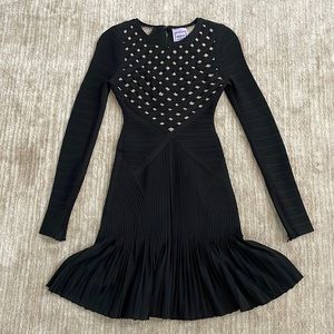 Herve Leger Fit and Flare Long Sleeve Dress Size XS